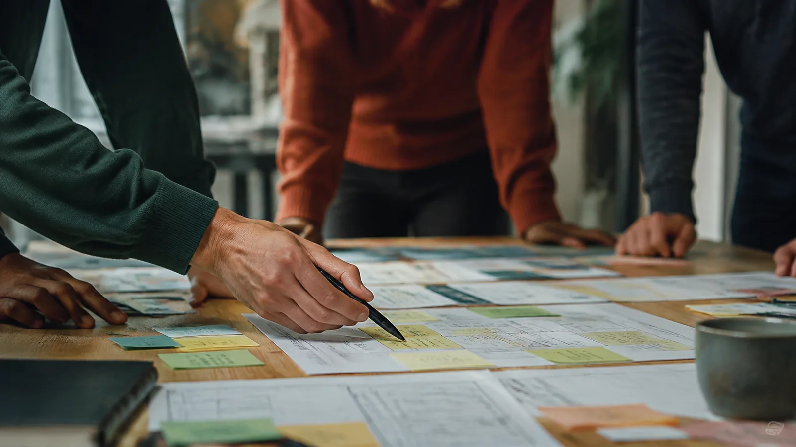 Page-specific project management scene illustrating private PMP training