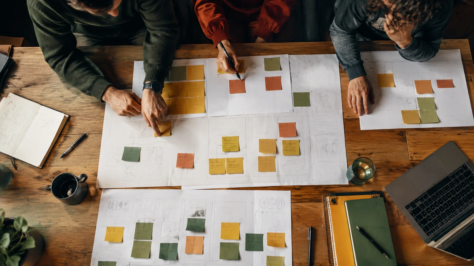 Page-specific project management scene illustrating corporate project management training Canada