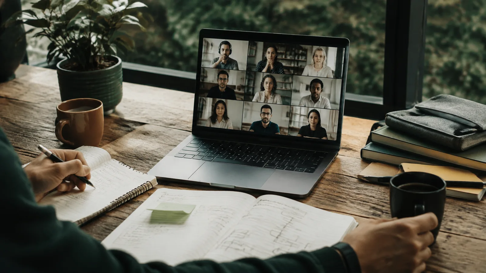 Page-specific project management scene illustrating online PMP training Canada
