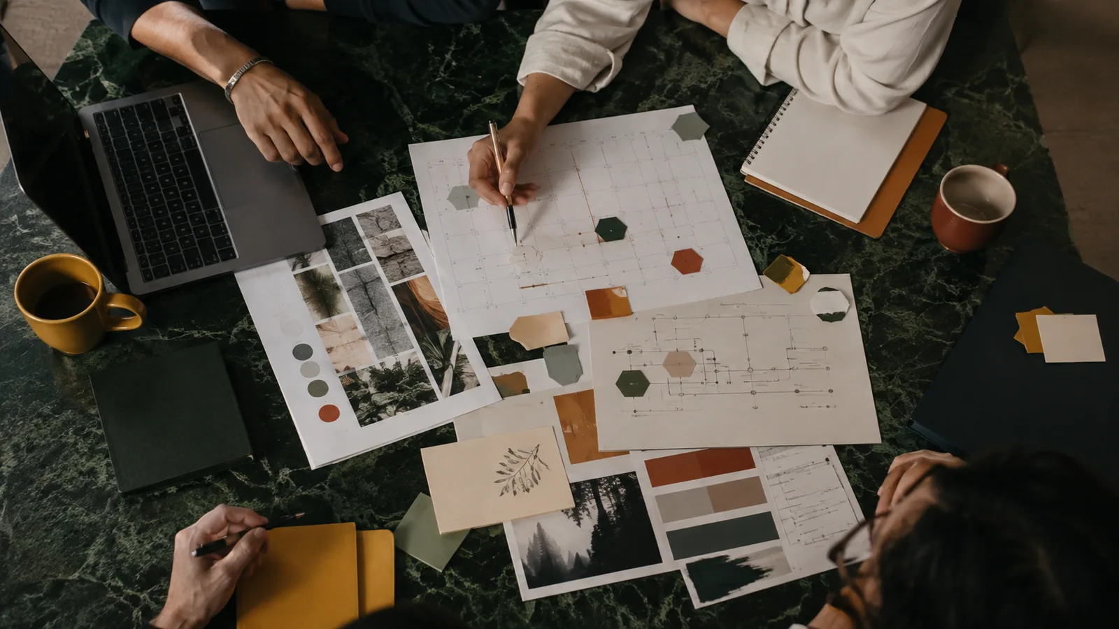 Page-specific project management scene illustrating project management resources
