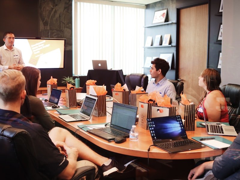 Scrum team holding a daily standup meeting